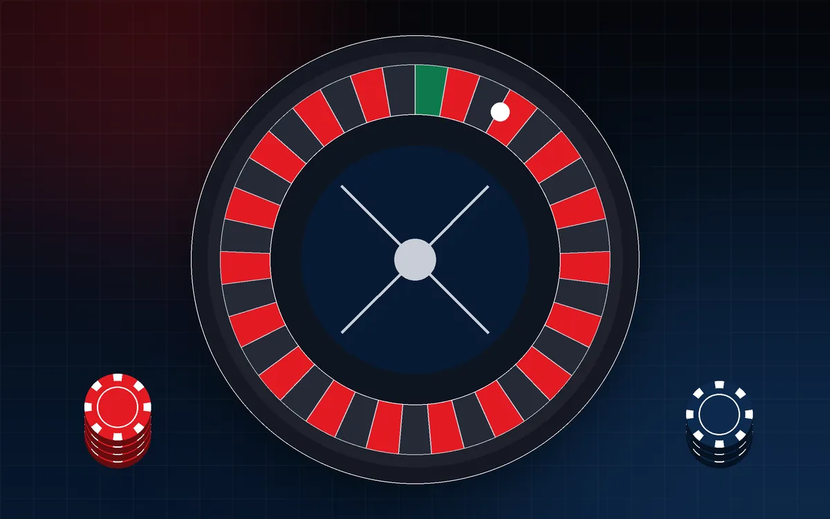 Single-zero roulette wheel illustration